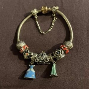 Pandora bracelet with charms